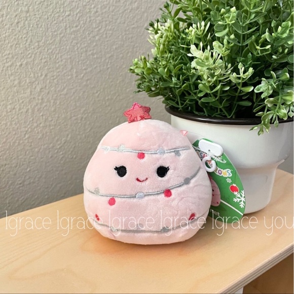 Squishmallow Garnet the Pink Christmas Tree 4” - Picture 1 of 1